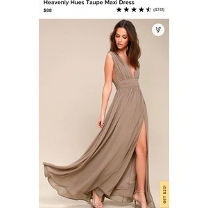 NWT Taupe Heavenly Hues Bridesmaids Dress